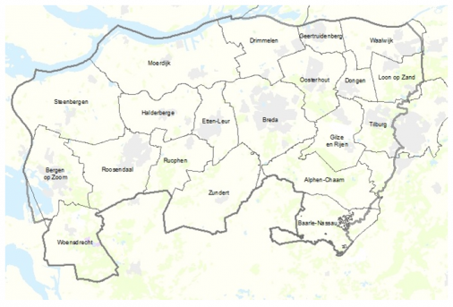 Werkgebied Waterschap Brabantse Delta